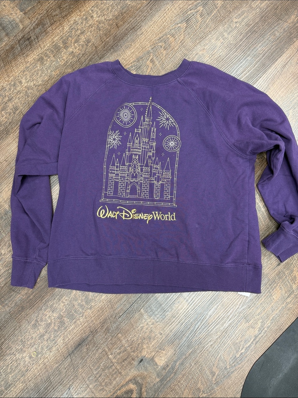Disney Purple Sweatshirt with Gold Castle Graphic